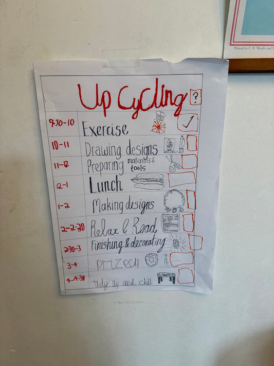 Jacqui’s half term upcycling workshop