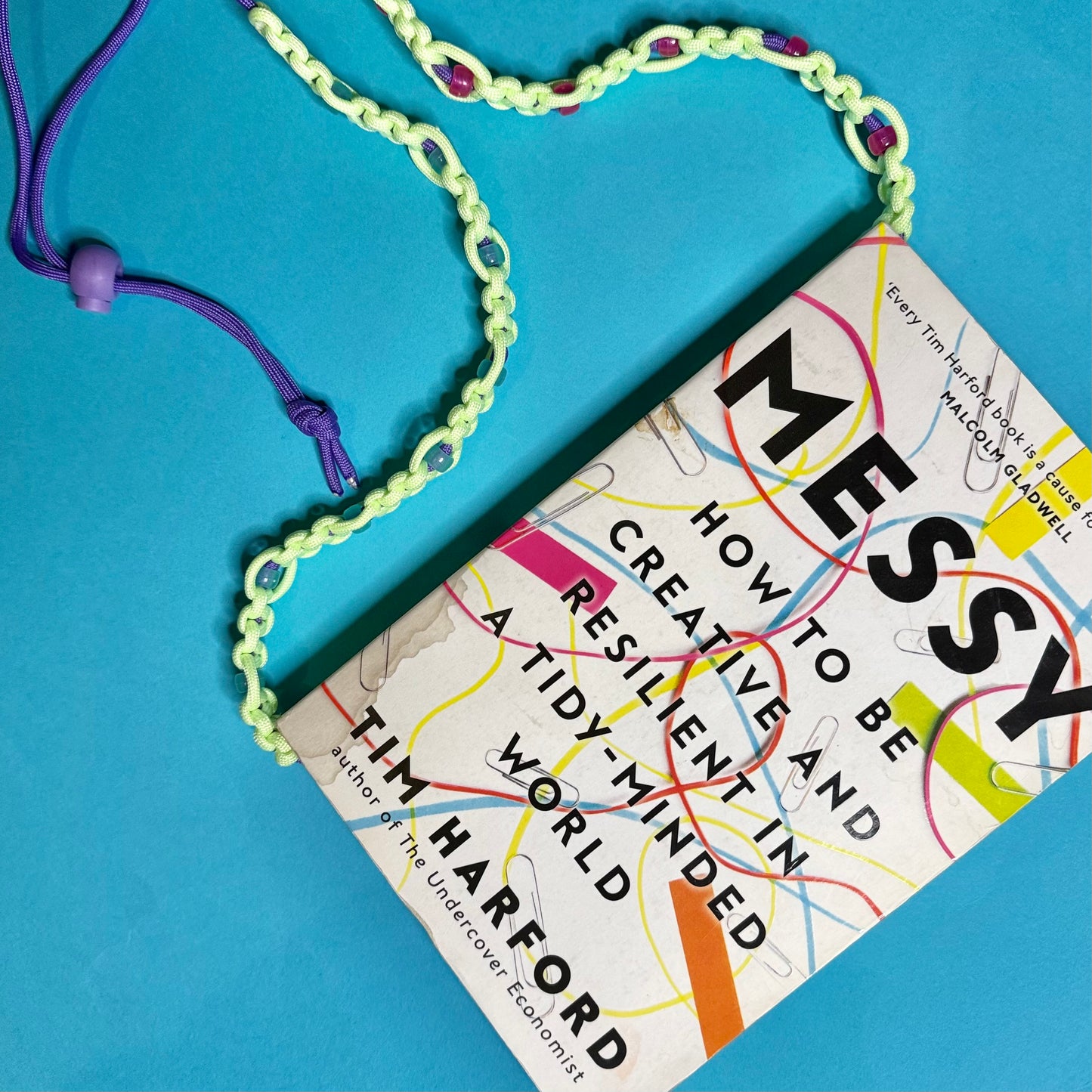 Beaded paracord book strap & lanyard