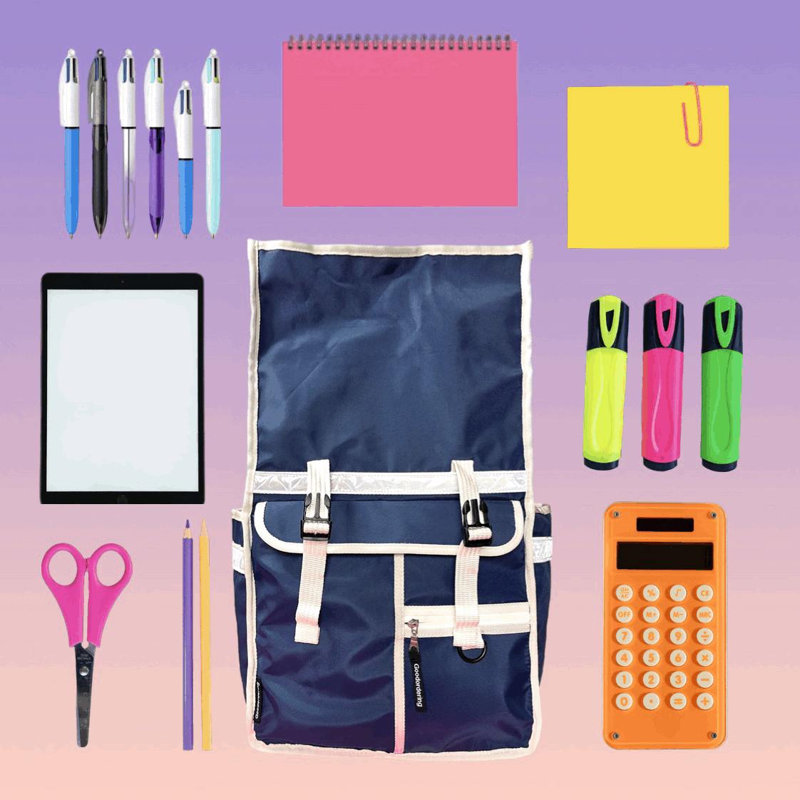 Klik Fix hooks Rolltop backpack Pannier Eco Navy Blue White