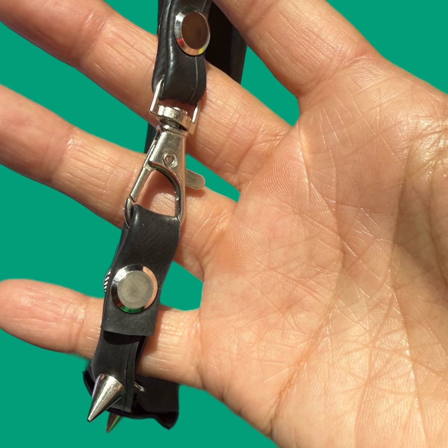 black rubber studded choker