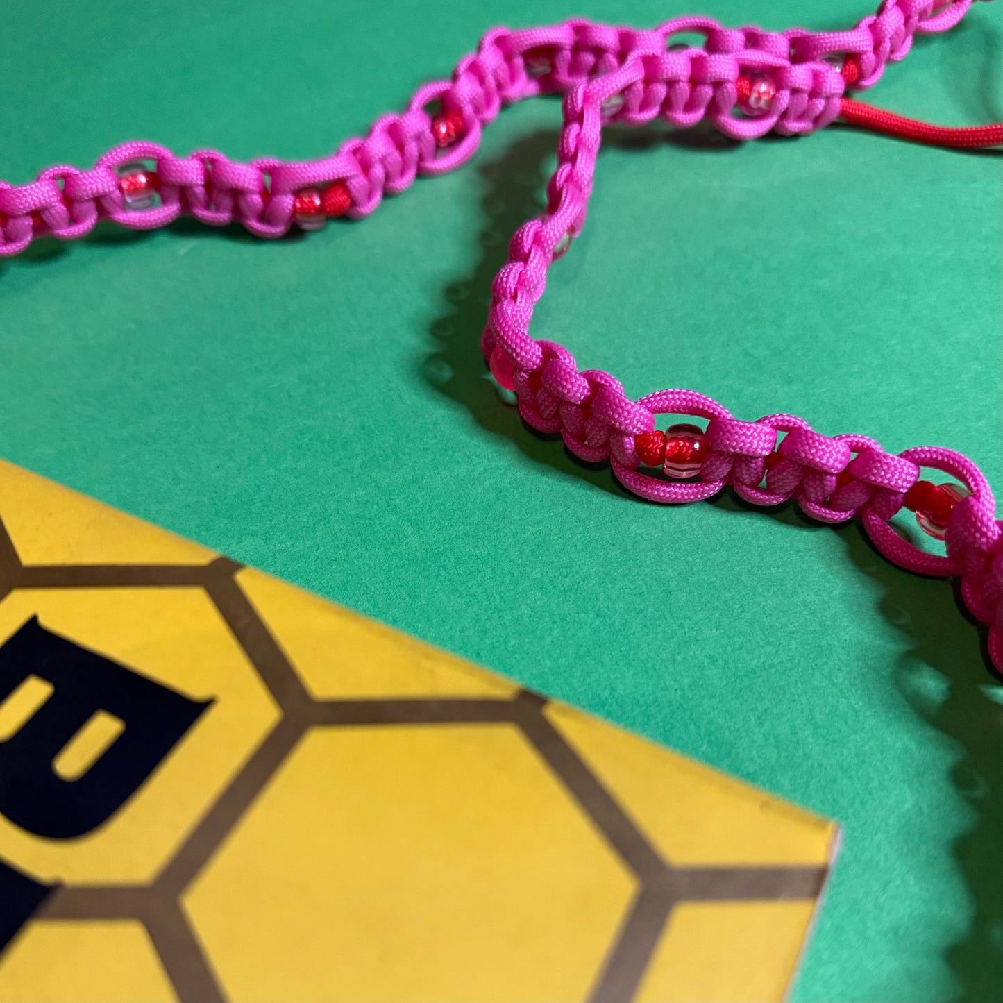 Beaded paracord book strap & lanyard
