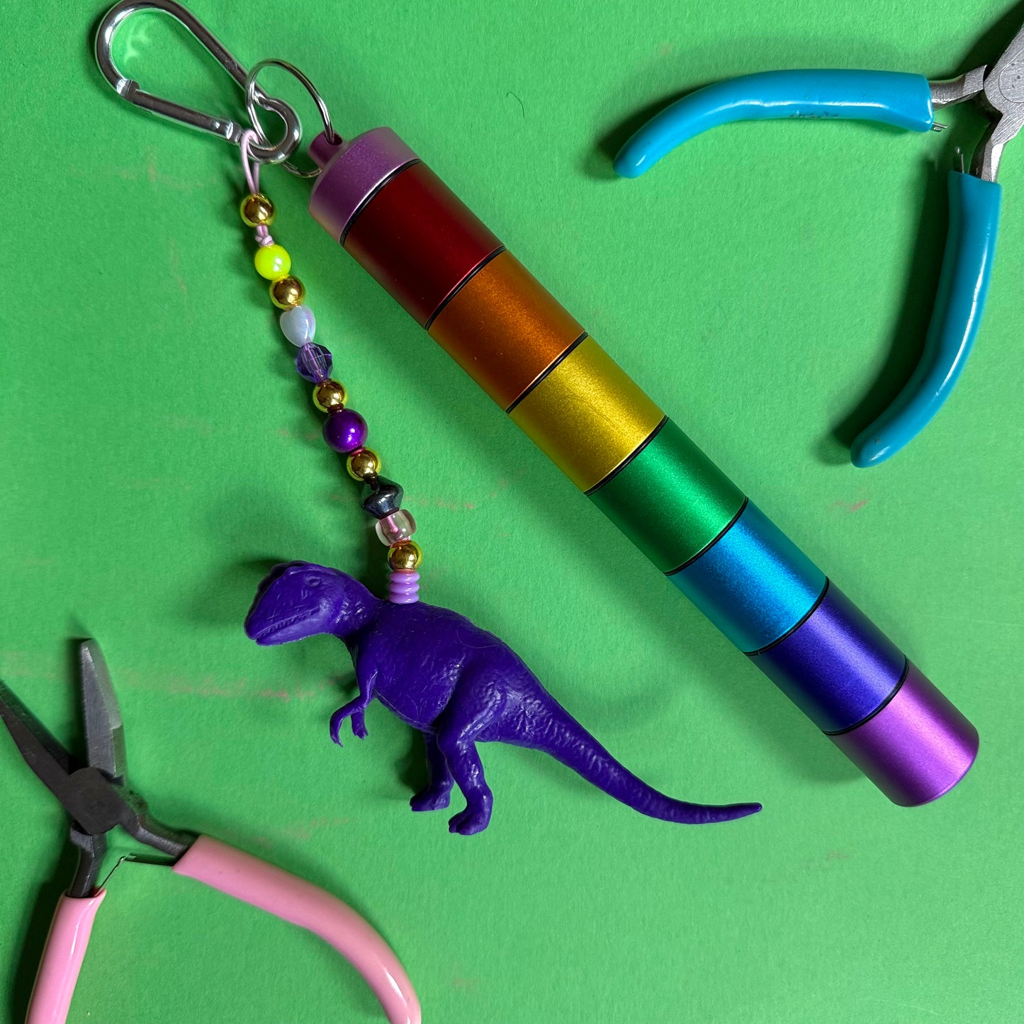 Pill box charm and keyring waterproof metal