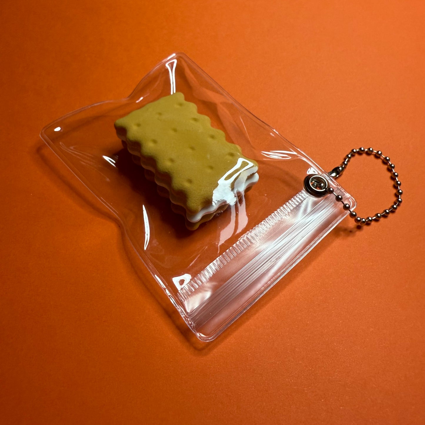 Biscuit phone charm keyring