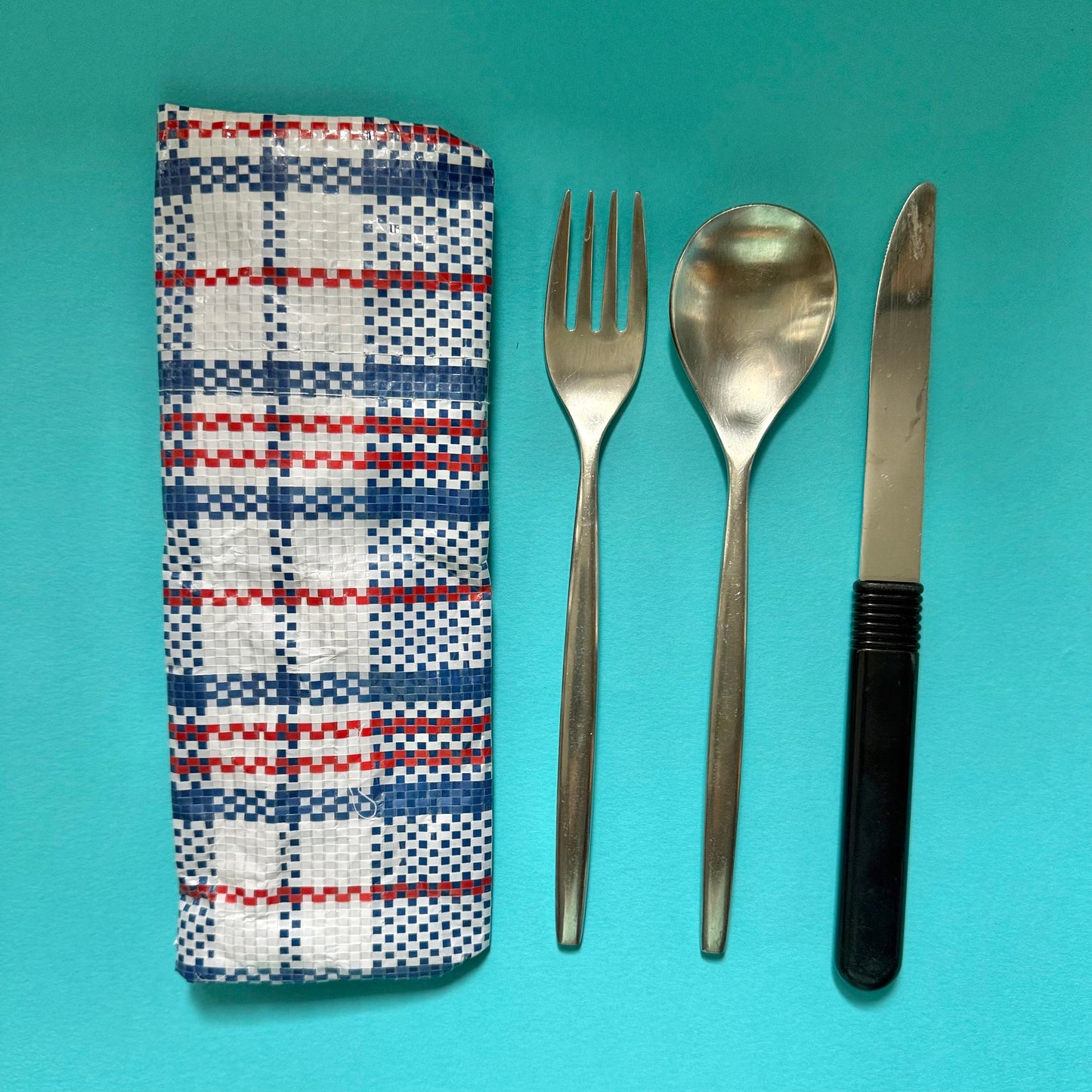 Upcycled cutlery / pencil case personalised