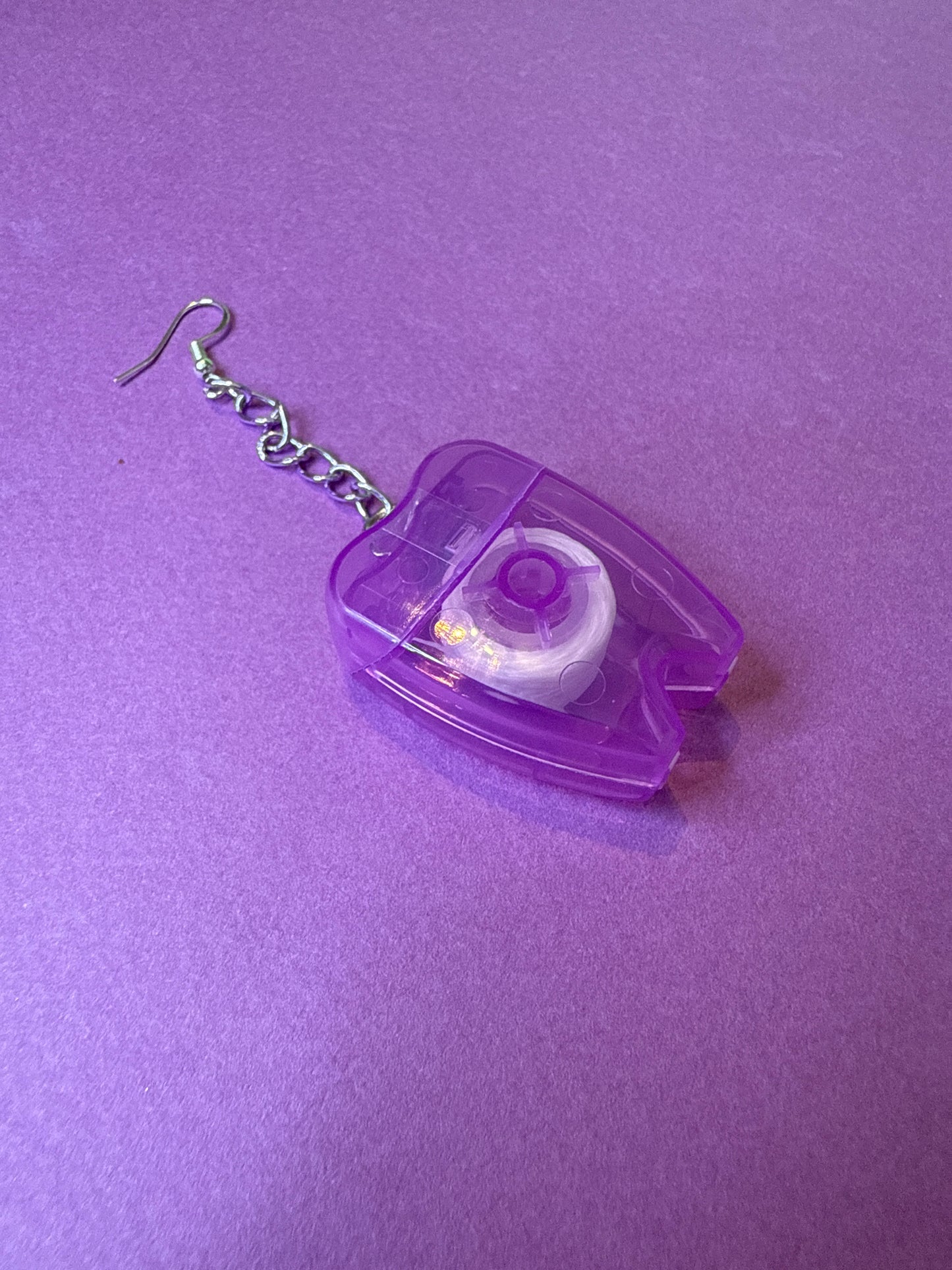 Toy’n’teeth drop chain earrings