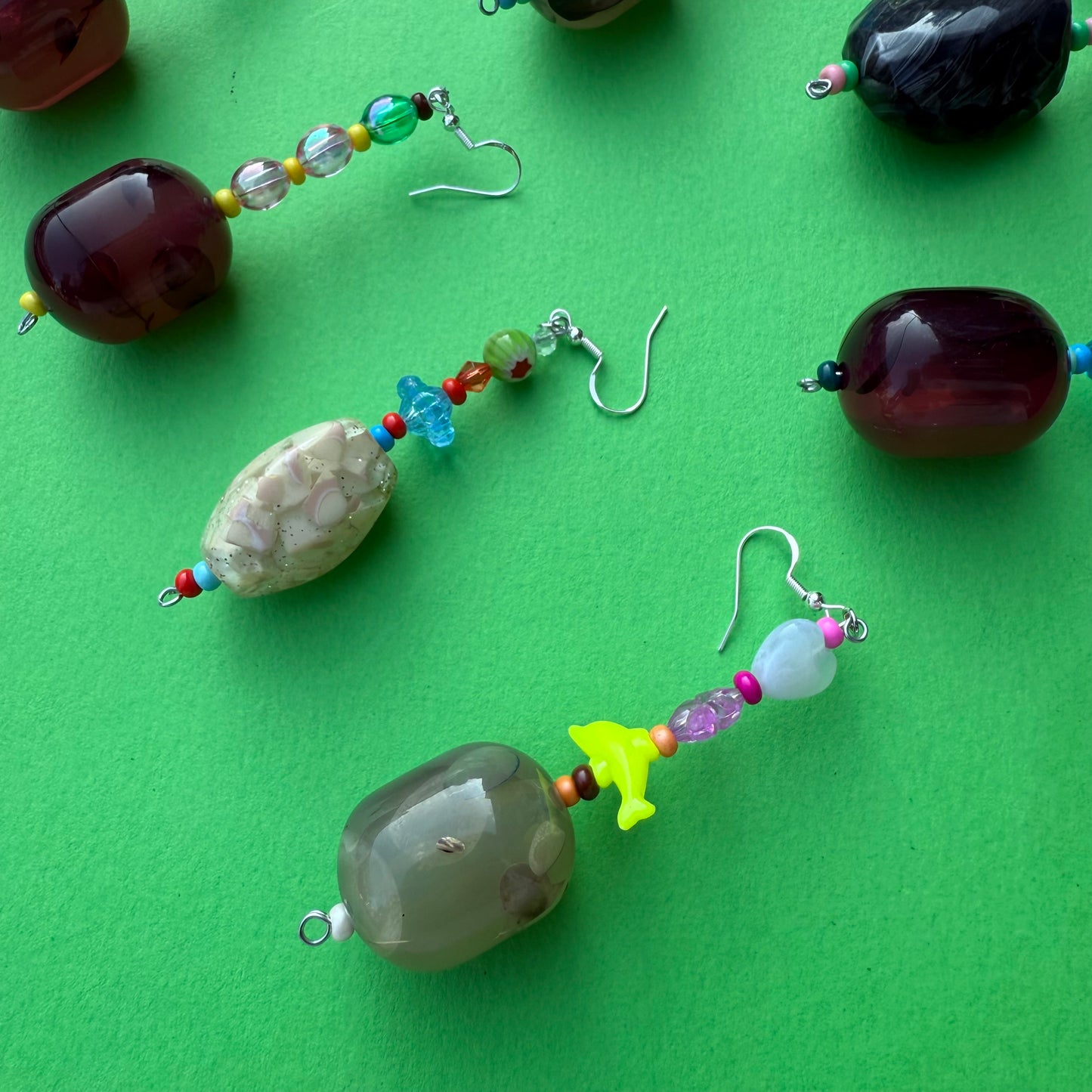 Beaded drop bead earrings individual