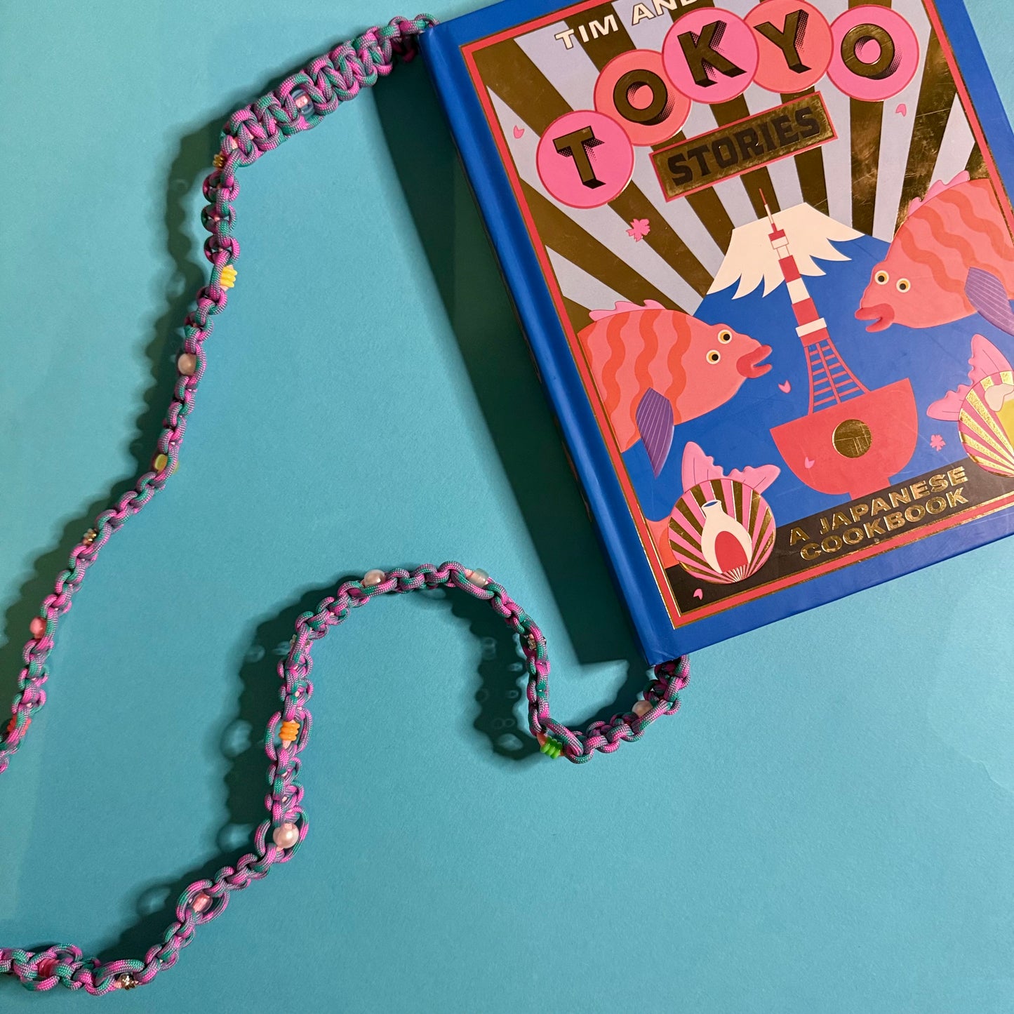 Beaded paracord book strap & lanyard
