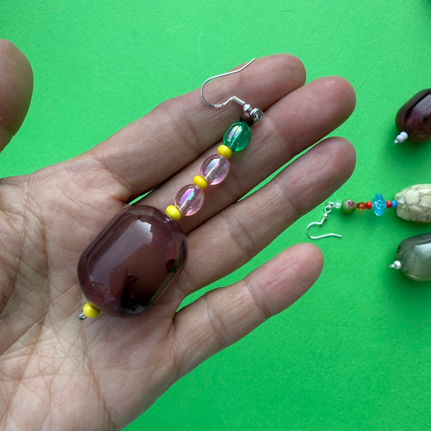 Beaded drop bead earrings individual