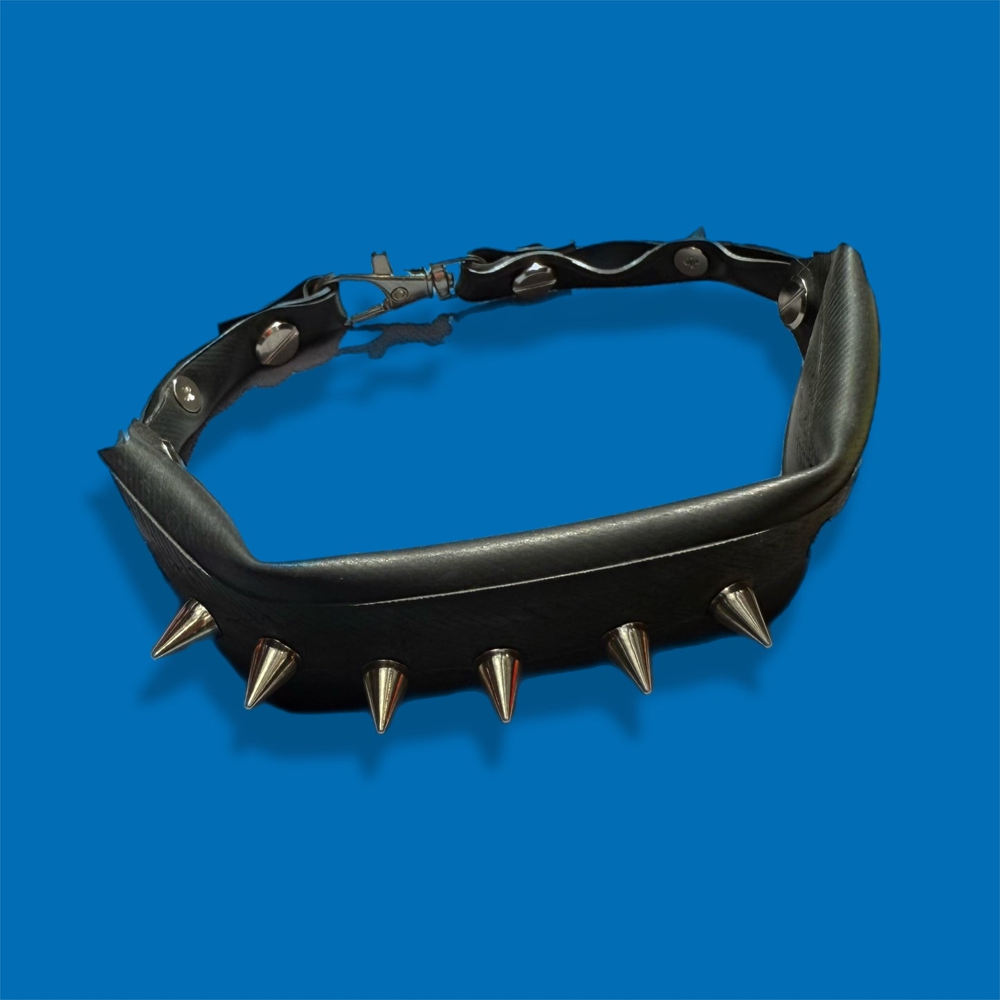 Studded choker necklace made from bicycle inner tube