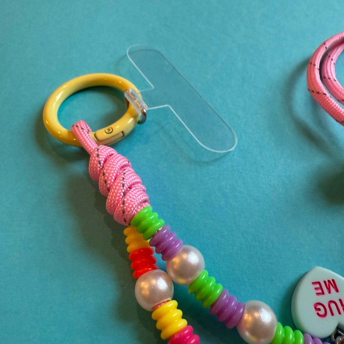 Personalised charm phone strap lanyard