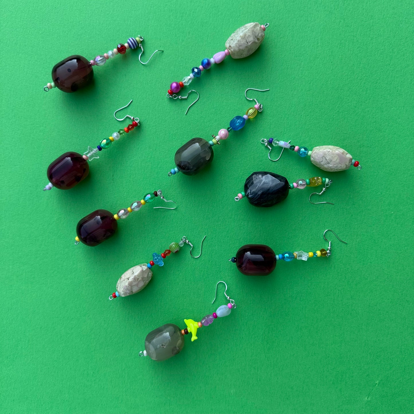 Beaded drop bead earrings individual