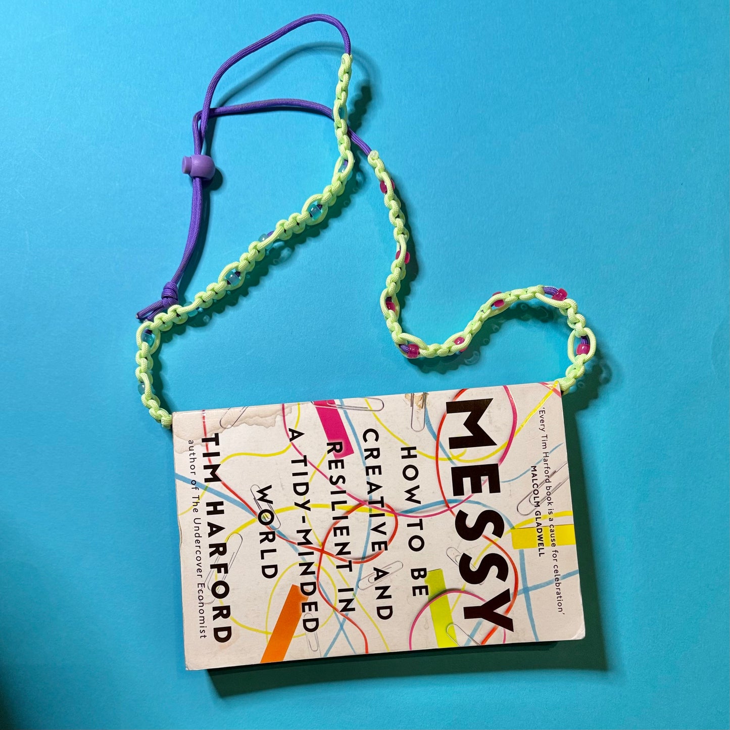 Beaded paracord book strap & lanyard
