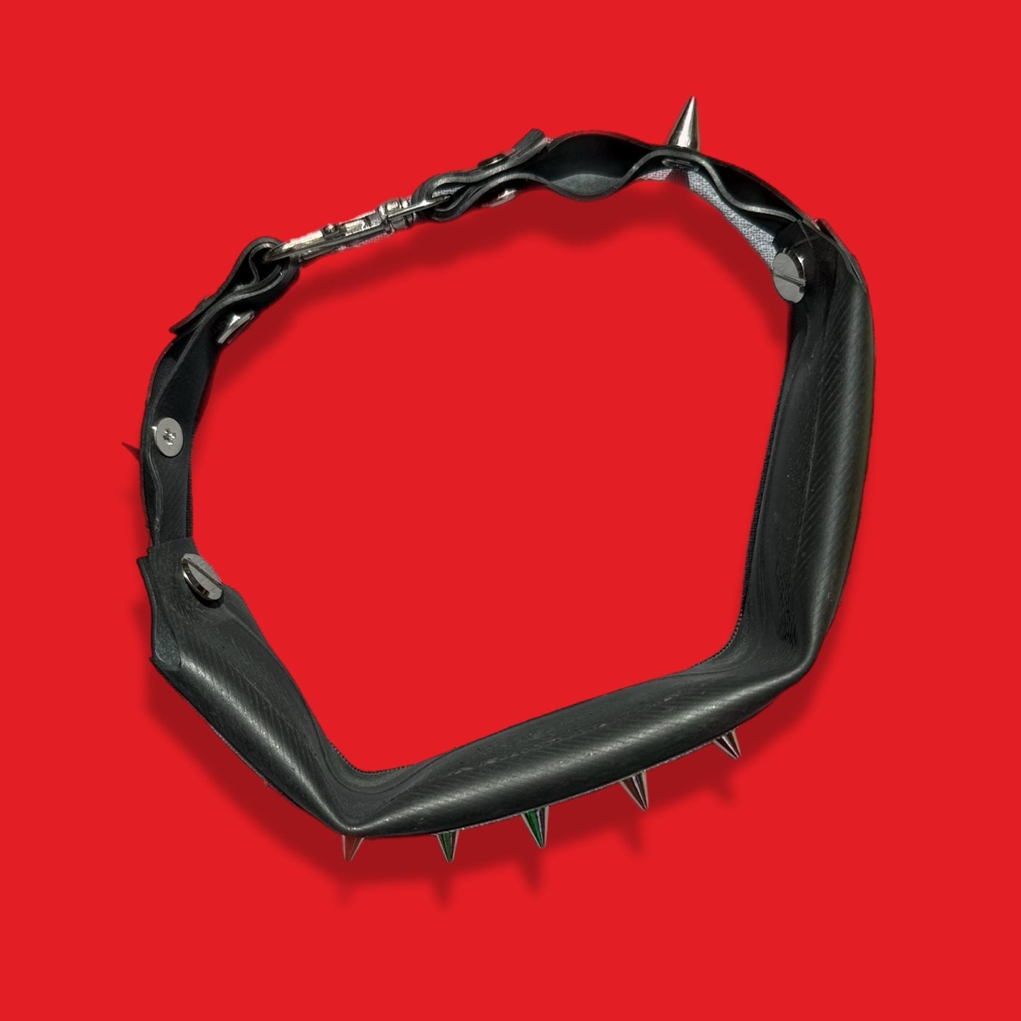 black rubber studded choker