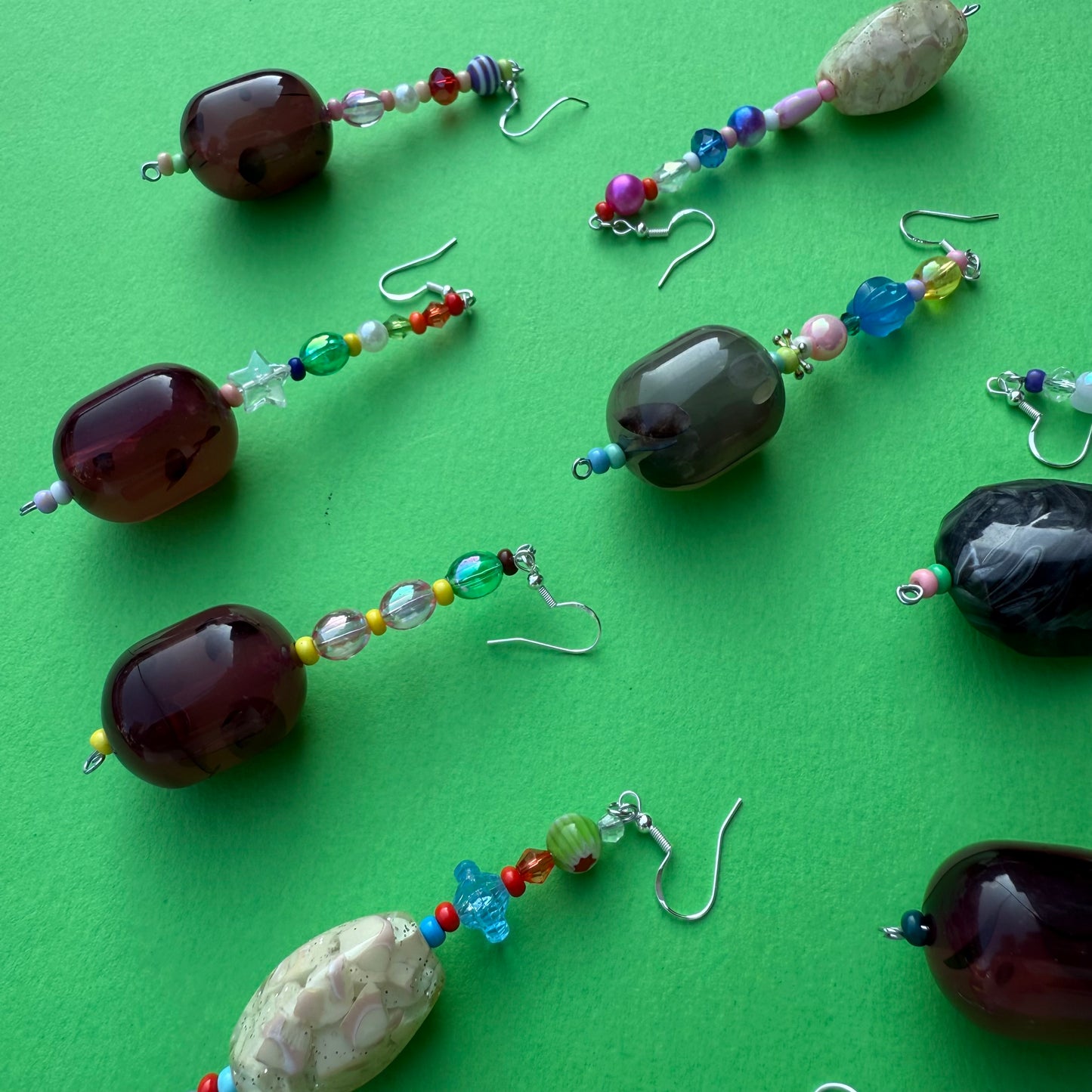 Beaded drop bead earrings individual