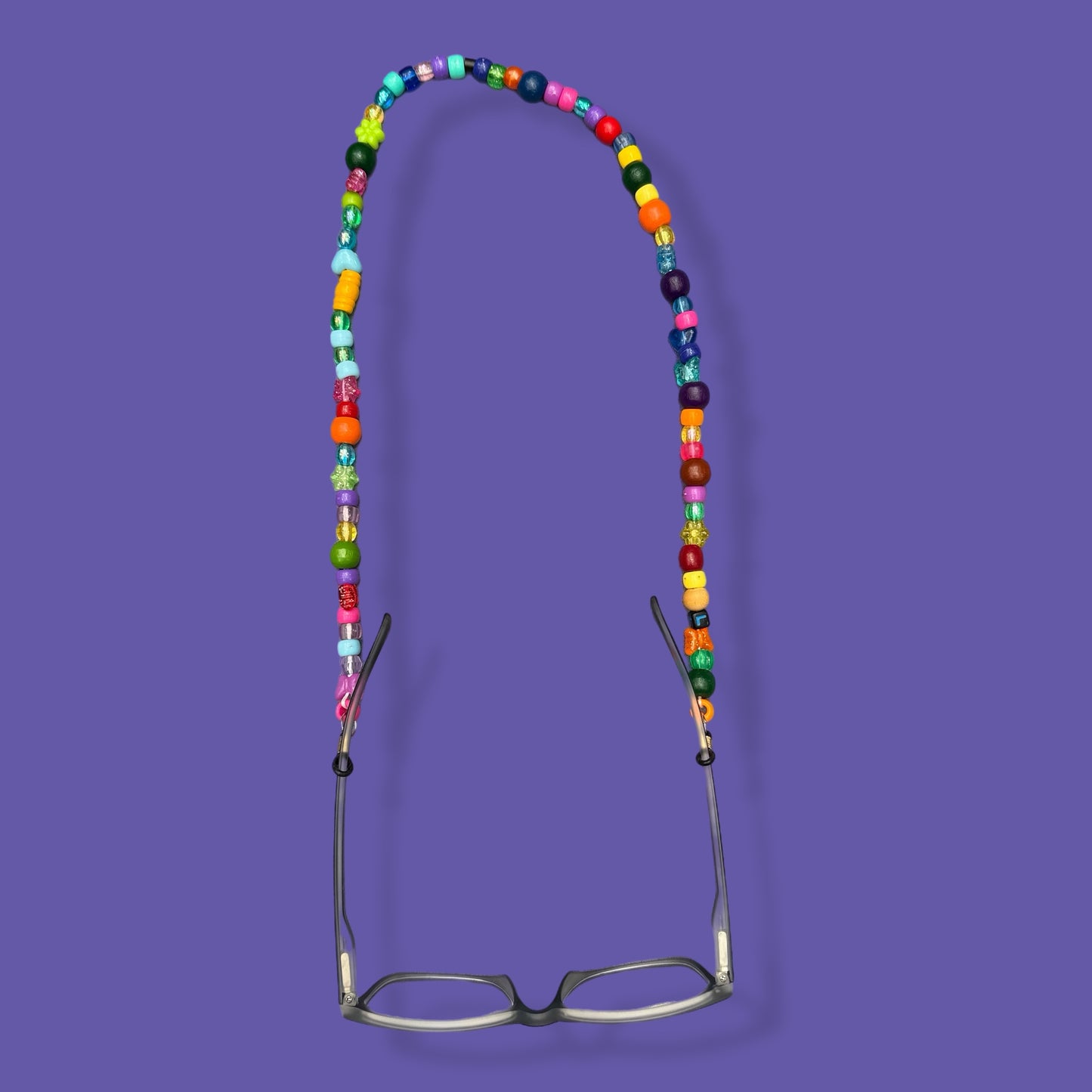 Glasses charm chain mixed beads