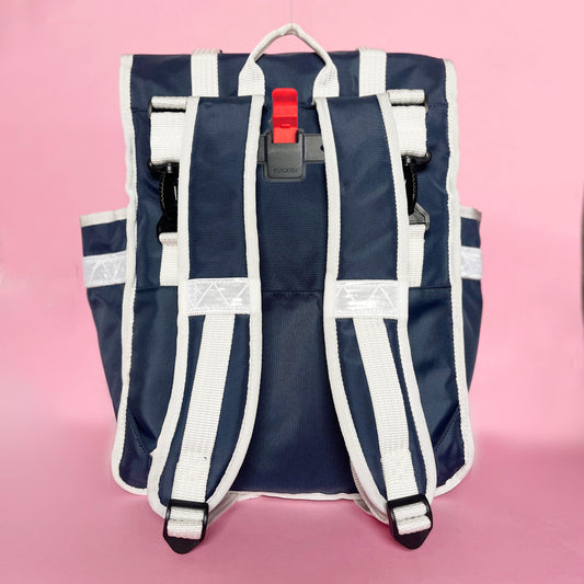 Klik Fix hooks Rolltop backpack Pannier Eco Navy Blue White