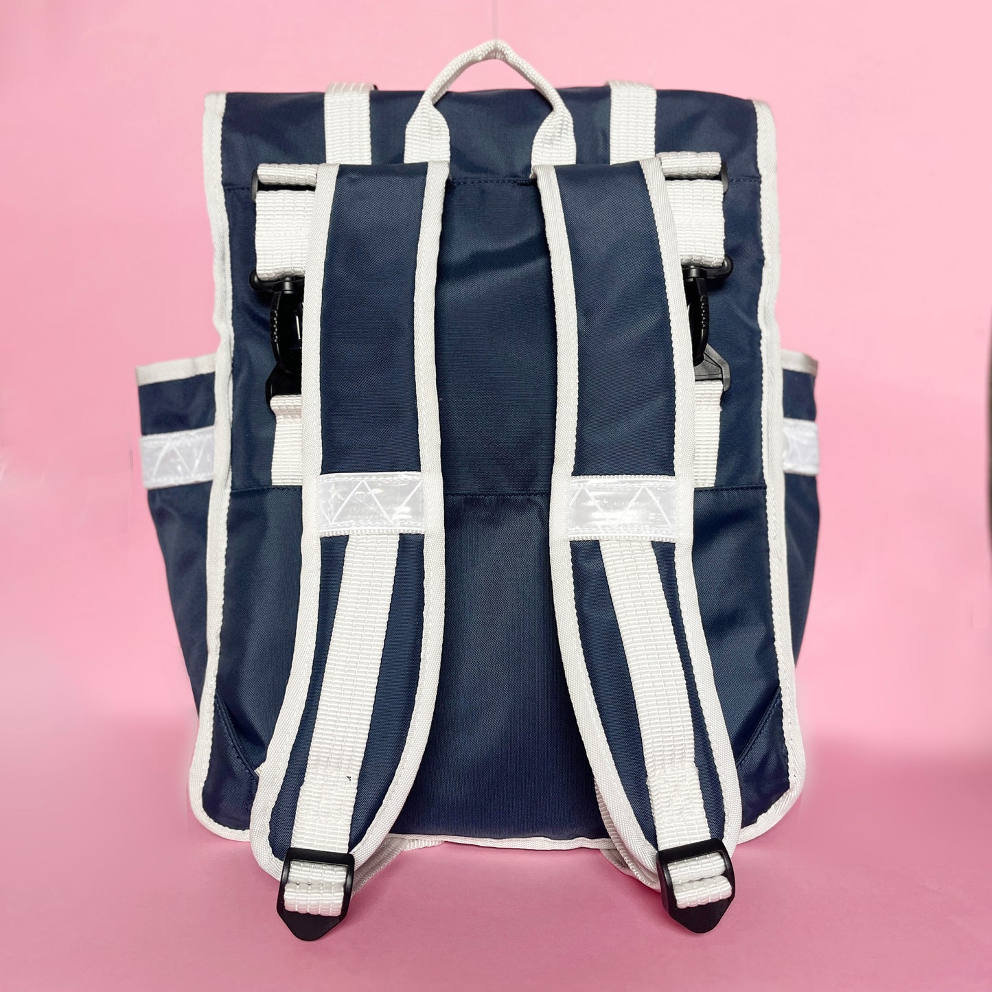 Rolltop backpack Pannier Eco Navy Blue White