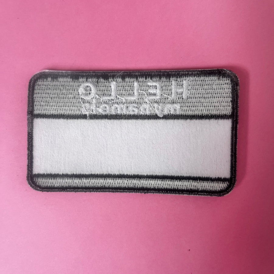 Hello My Name Is embroidered customisable Patch