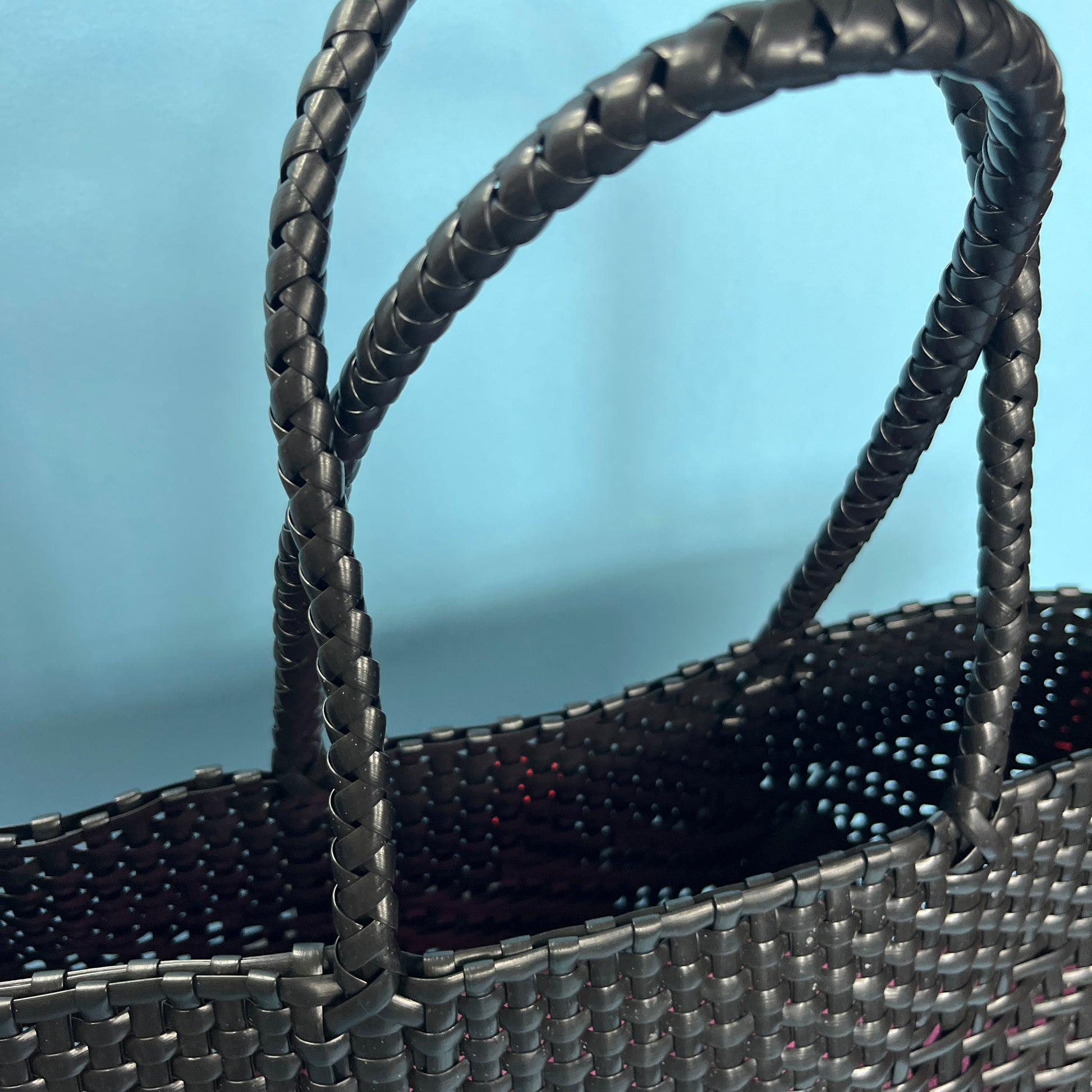 Goodordering woven basket pannier bag bike bag handle