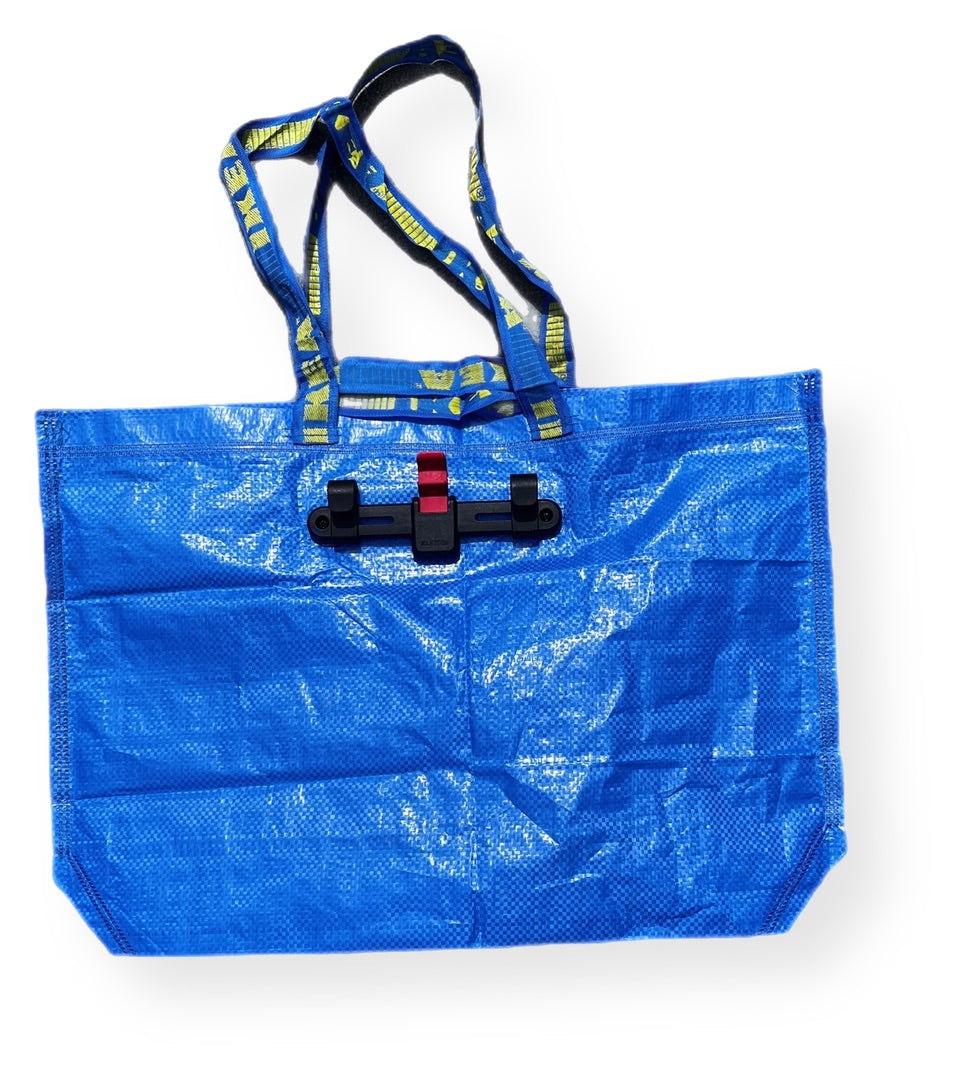 Bicycle Pannier Upcycled ikea frakta tote bag