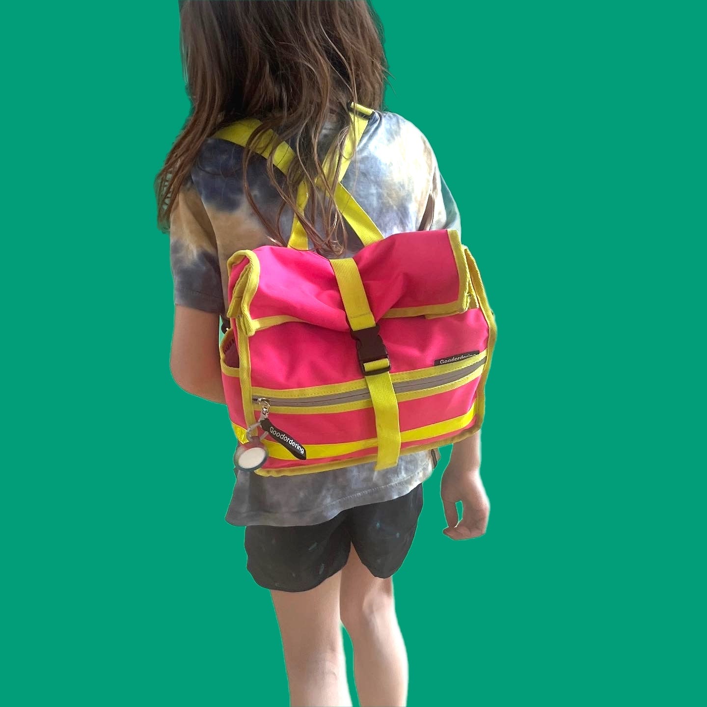 Neon Pink Rolltop Handlebar bag / shoulder bag