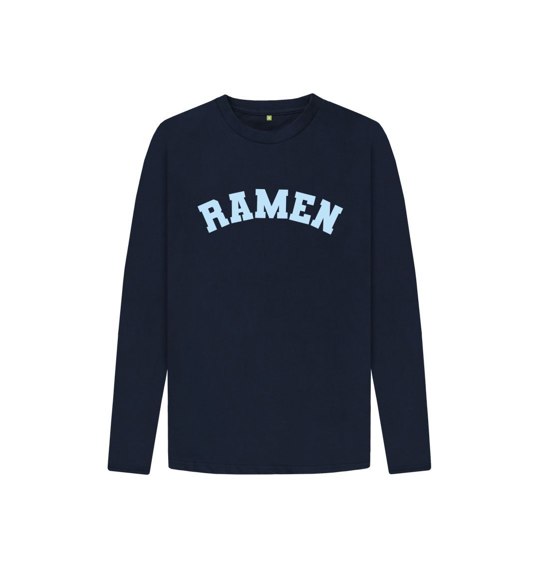 Navy Blue Kids long sleeve Ramen T-shirt