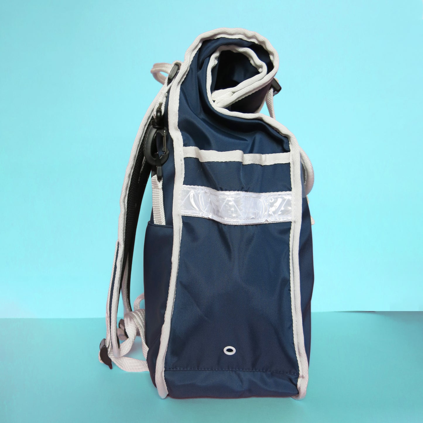 Klik Fix hooks Rolltop backpack Pannier Eco Navy Blue White