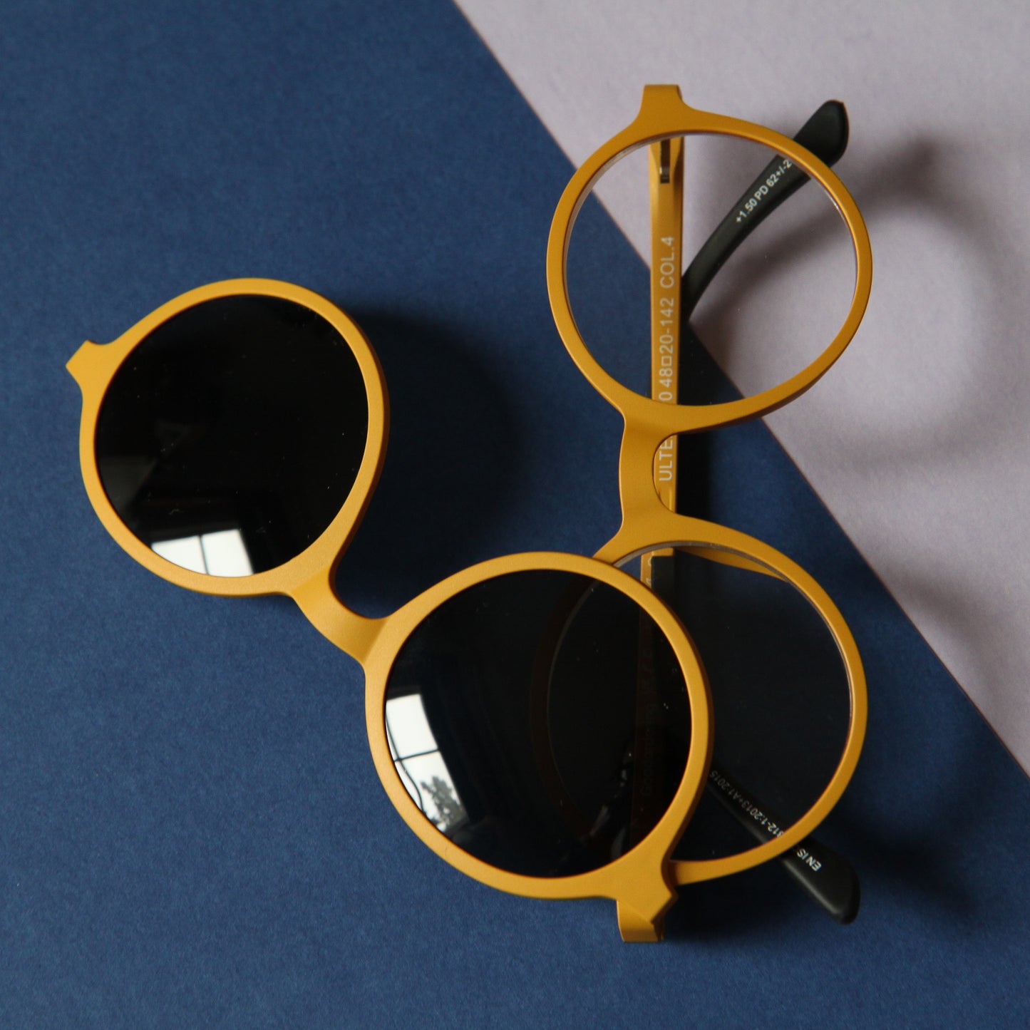 Yellow magnetic glasses and sunglasses +1.5 readers Goodordering