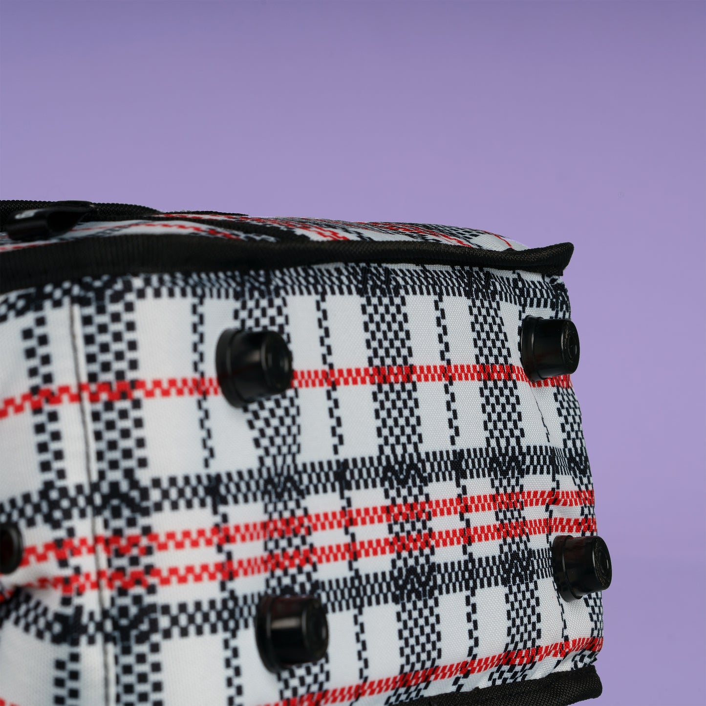 Tartan sustainable picnic pannier shoulder bag