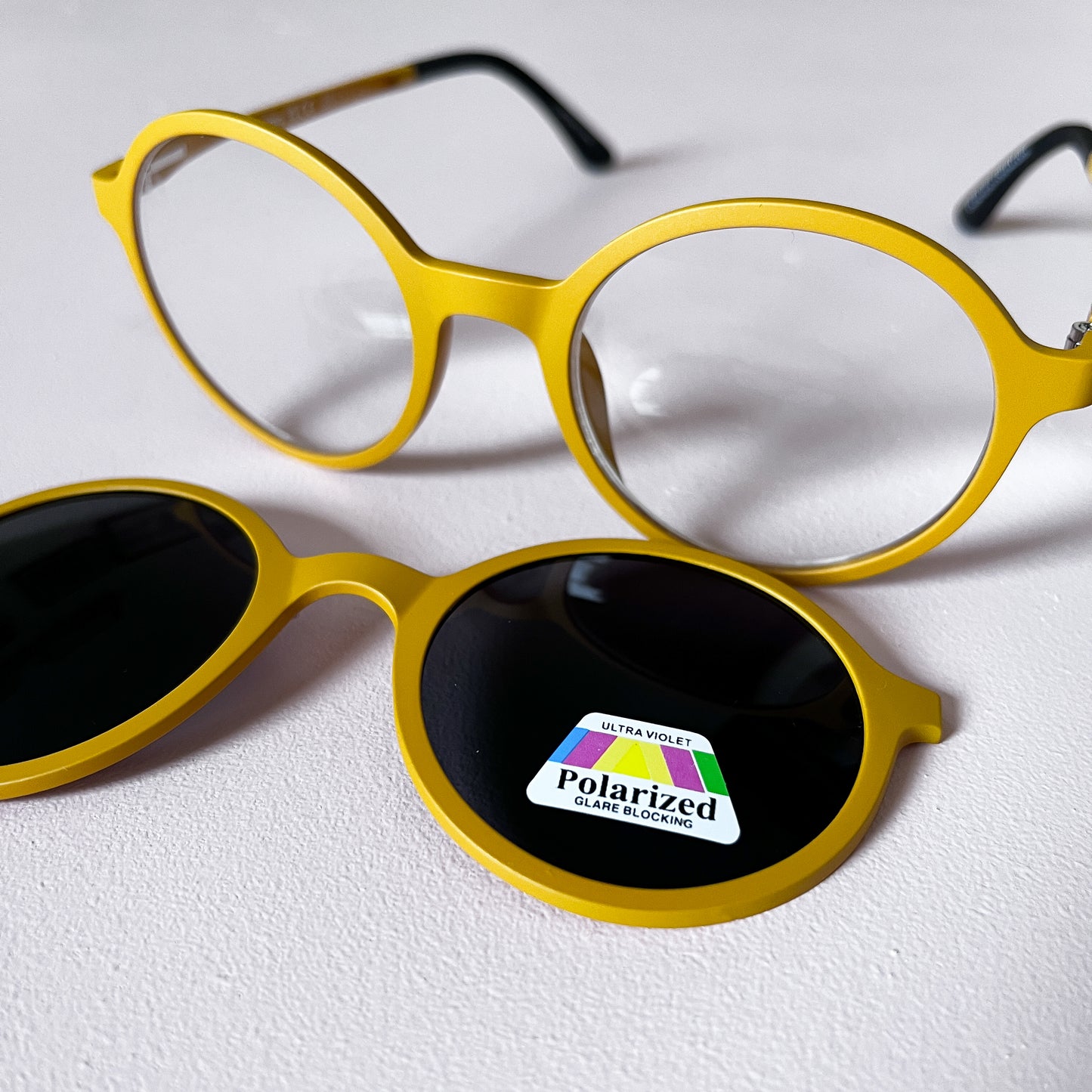 Yellow magnetic glasses and sunglasses +1.5 readers Goodordering