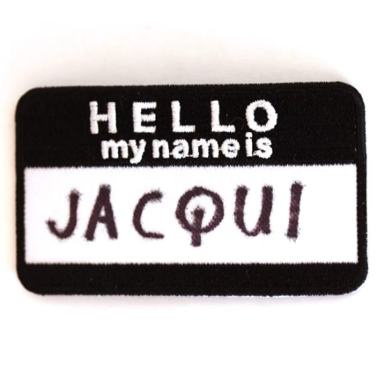 Hello My Name Is embroidered customisable Patch