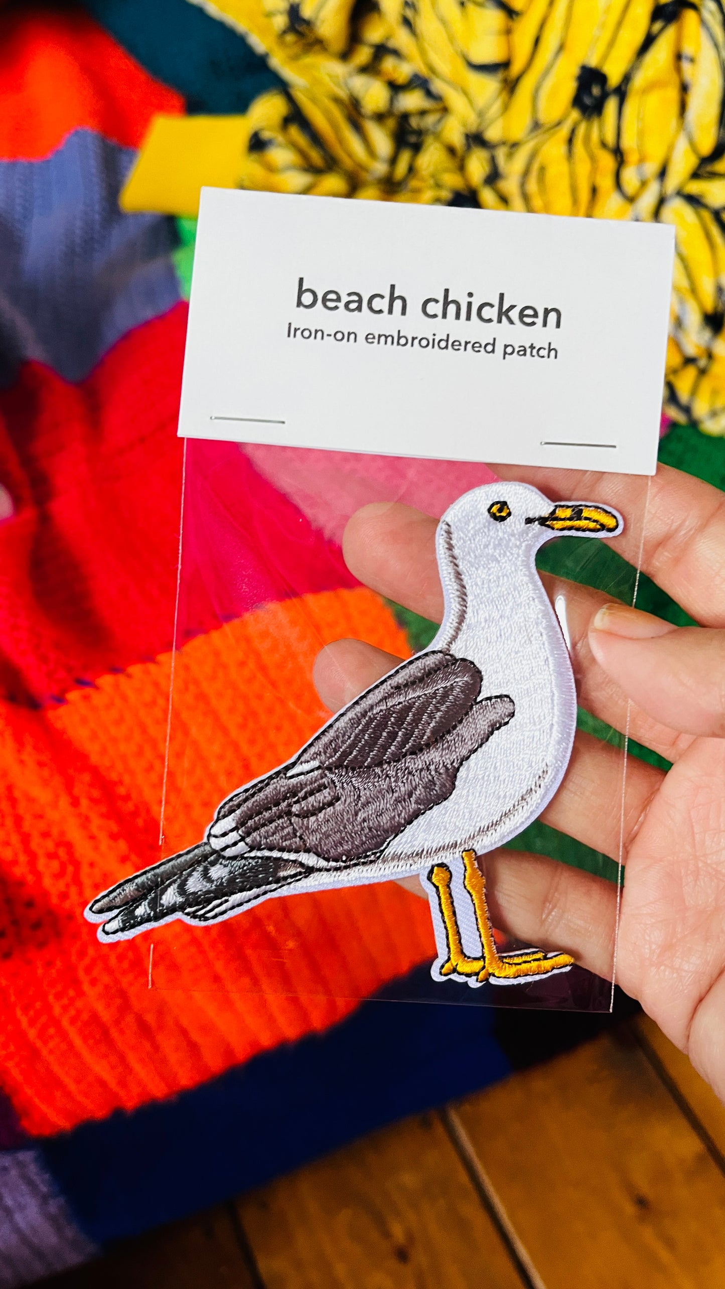 Seagull iron-on embroidered Patch