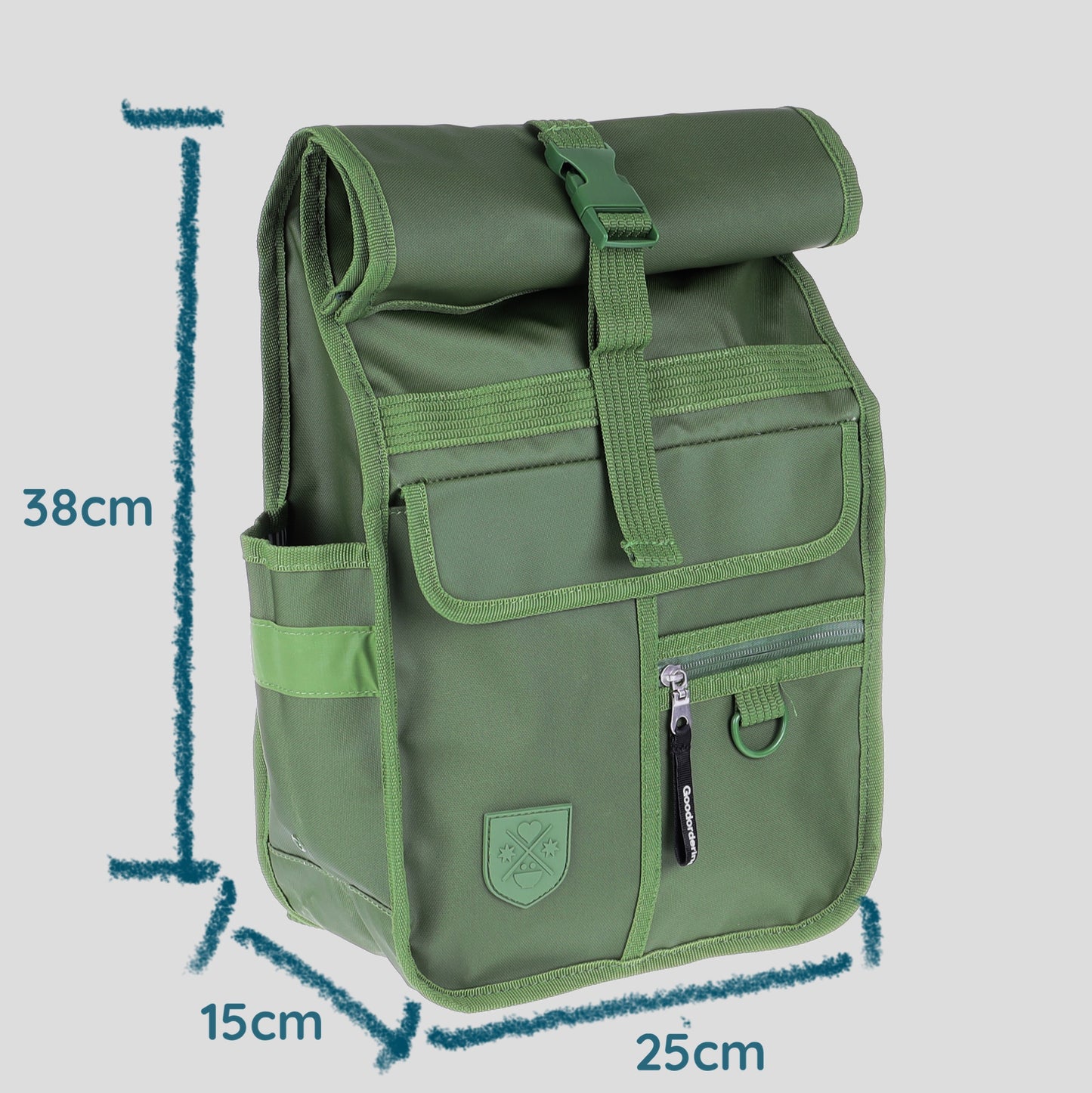 Green Mini Rolltop Backpack Eco Monochrome