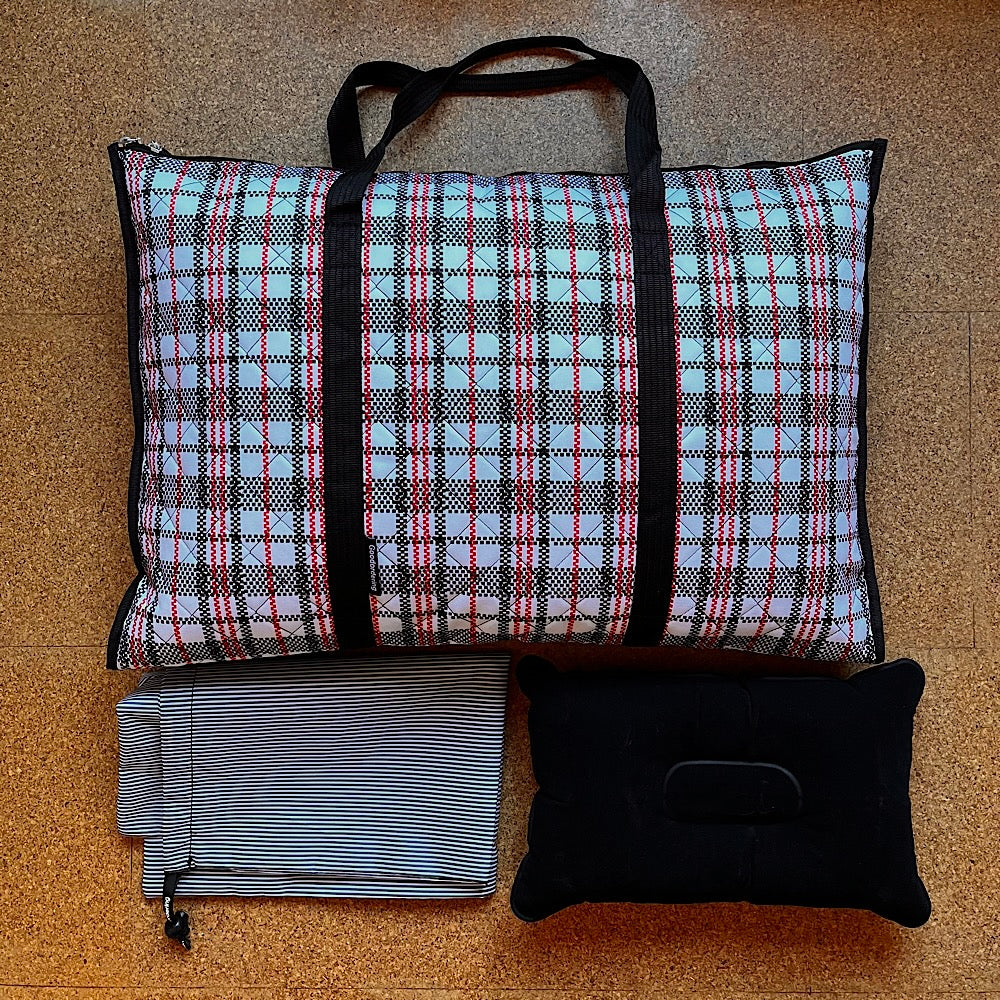 Eco Tartan “Billow” bag pillow pannier
