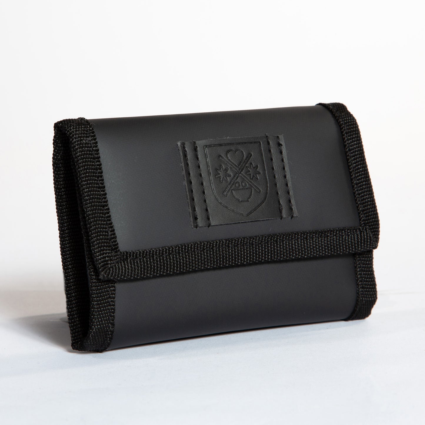 matt black velcro wallet with zip compartments Goodordering