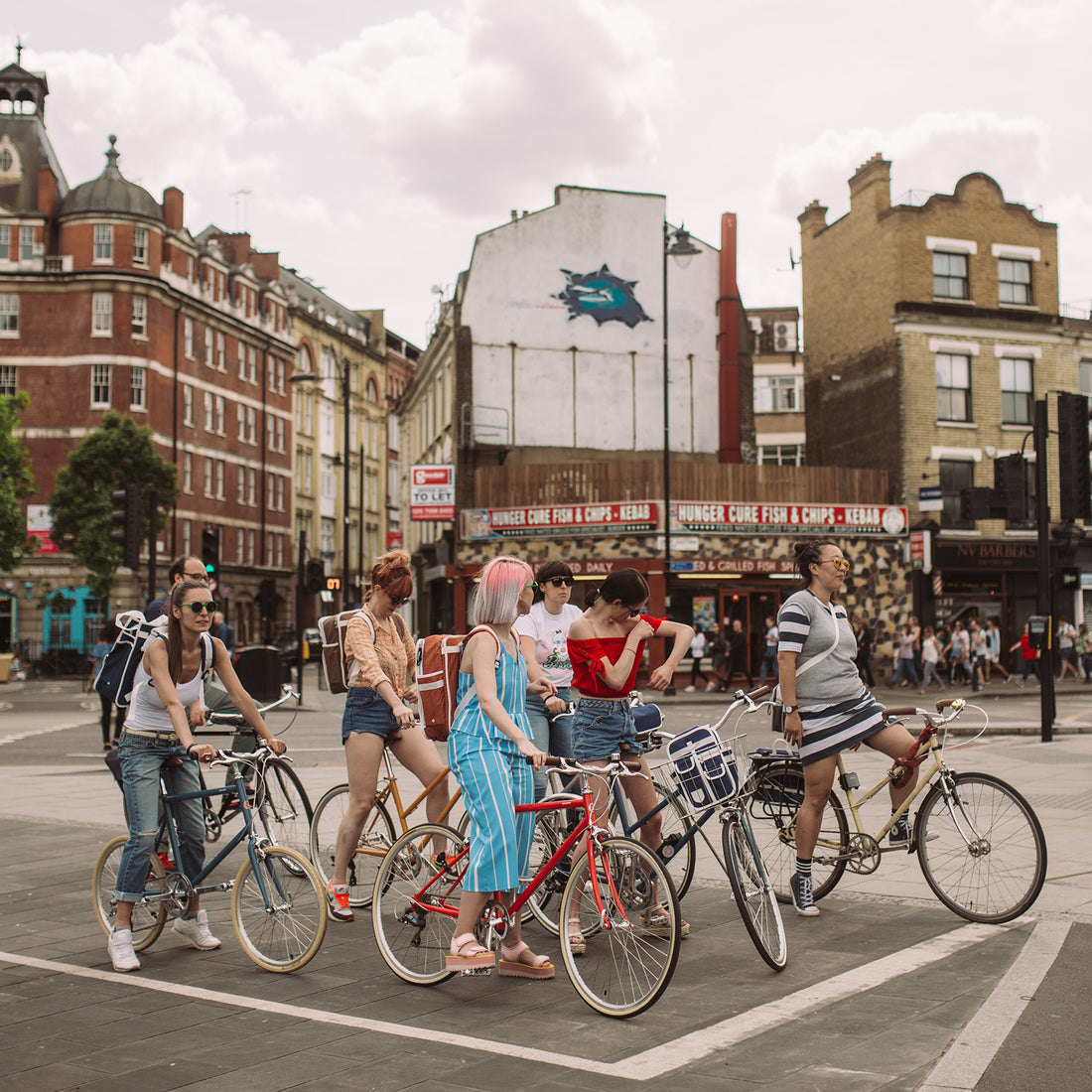 Girls Riding Bikes