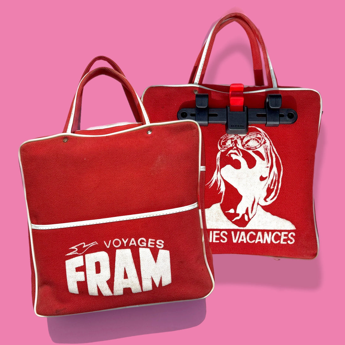 One-off Upcycled vintage travel bags