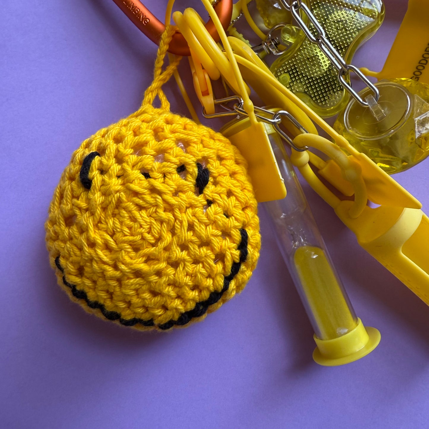 Bag charm keyring mellow yellow