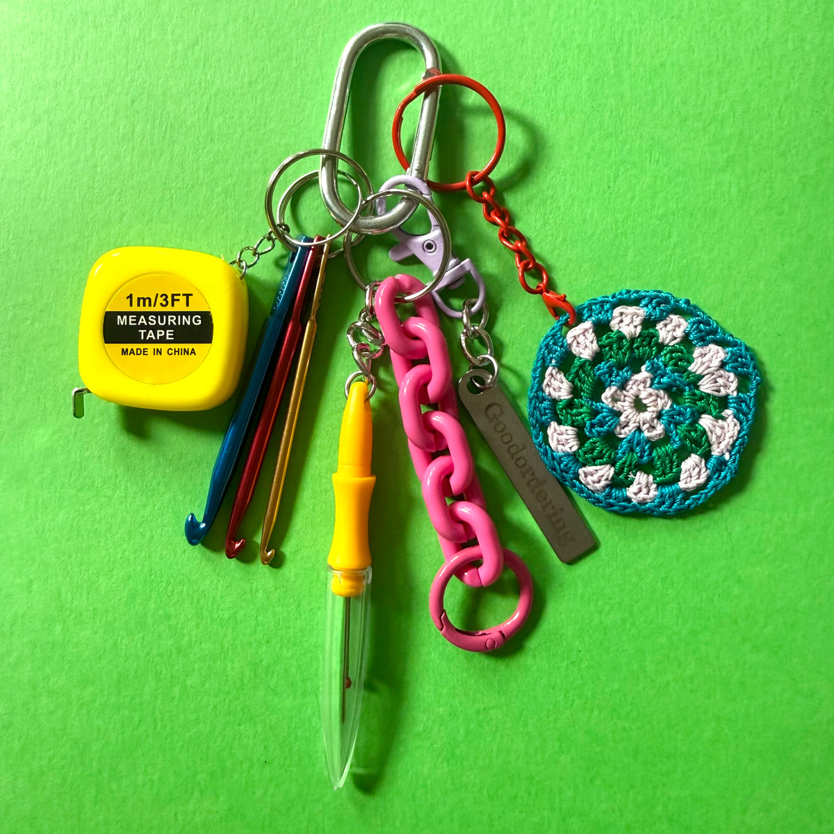 Bag charm and keyring crochet lover