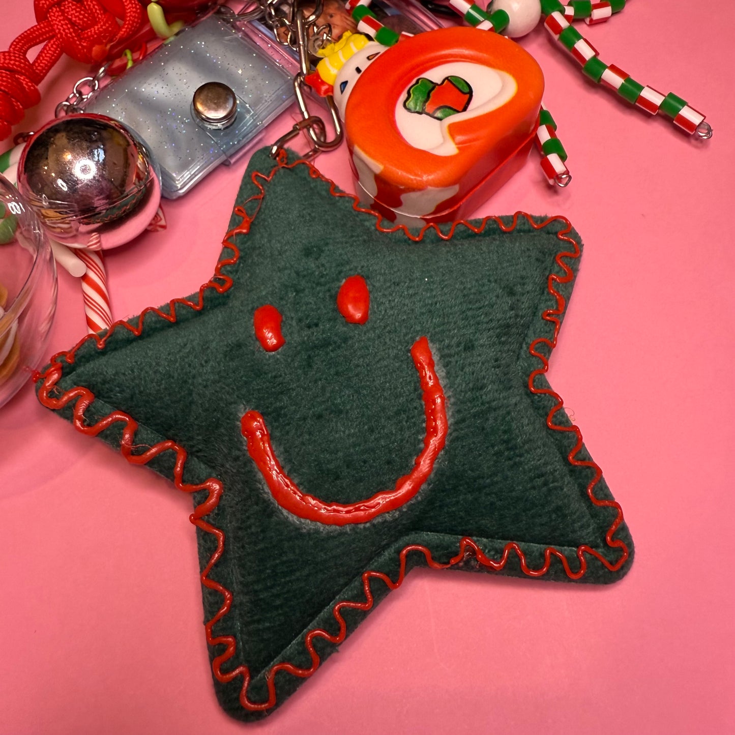 Bag charm and keyring christmas star