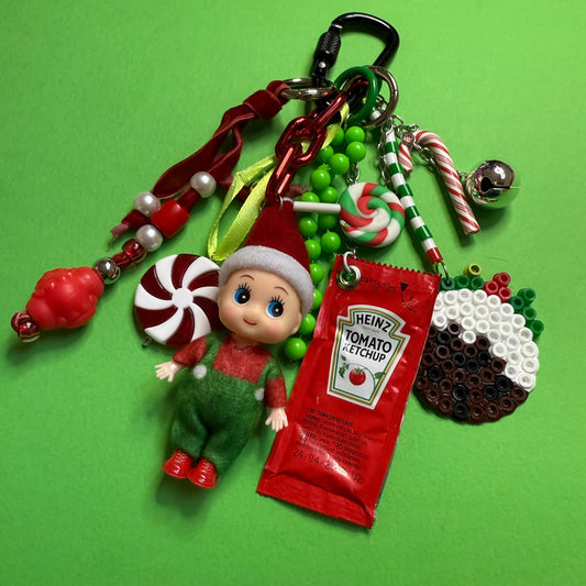 Bag charm and keyring christmas pixie ketchup