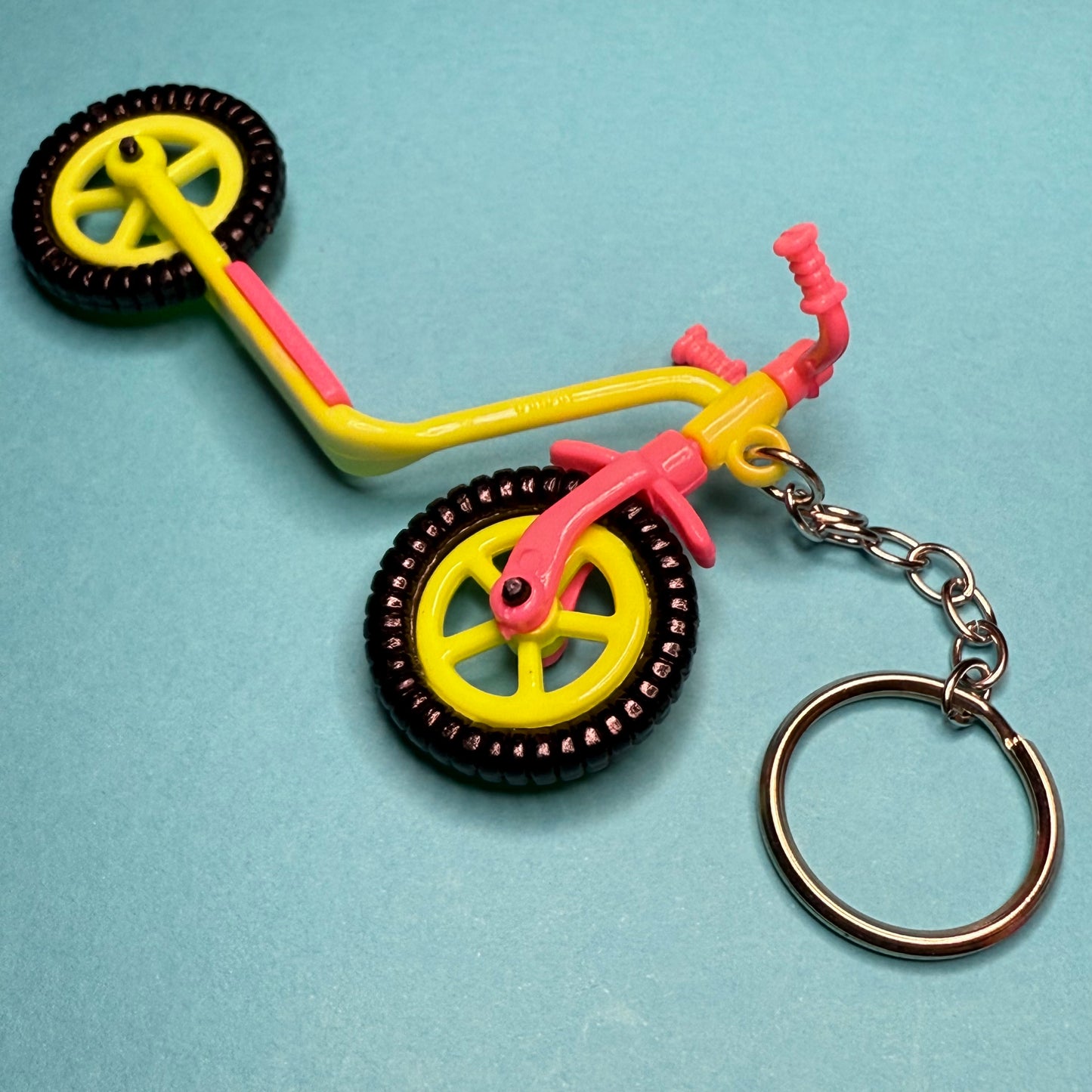 Neon retro 80s keyring scooter