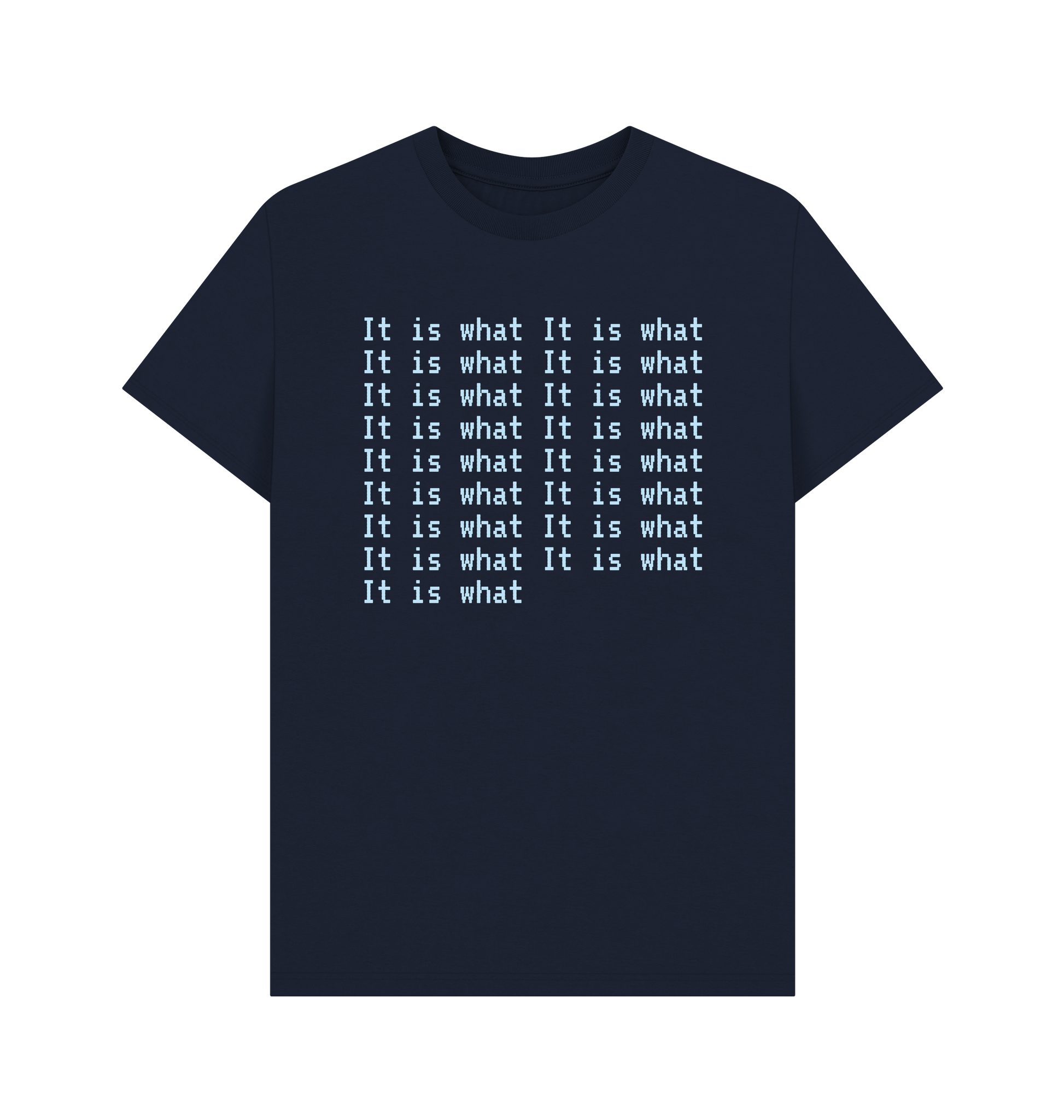 Navy Blue Printed T-shirt Front