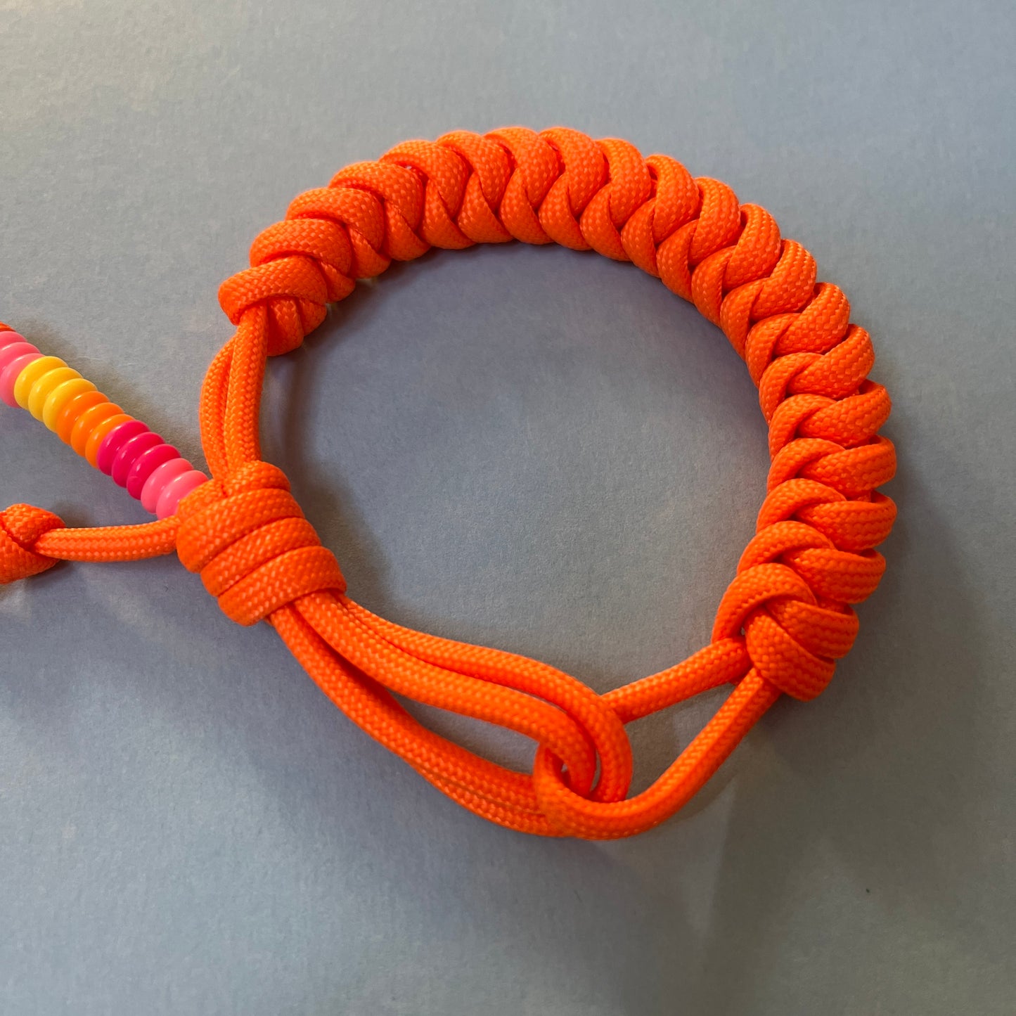 Para cord snake bracelet orange