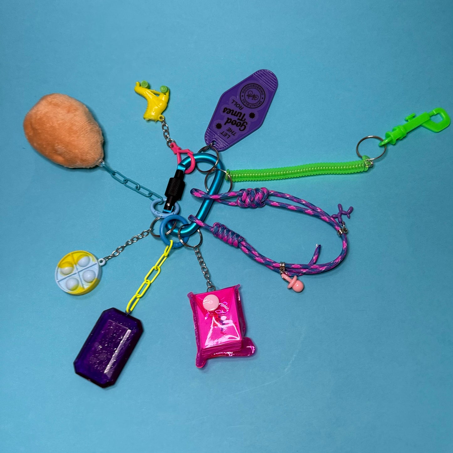 Bag charm and keyring potato playing cards