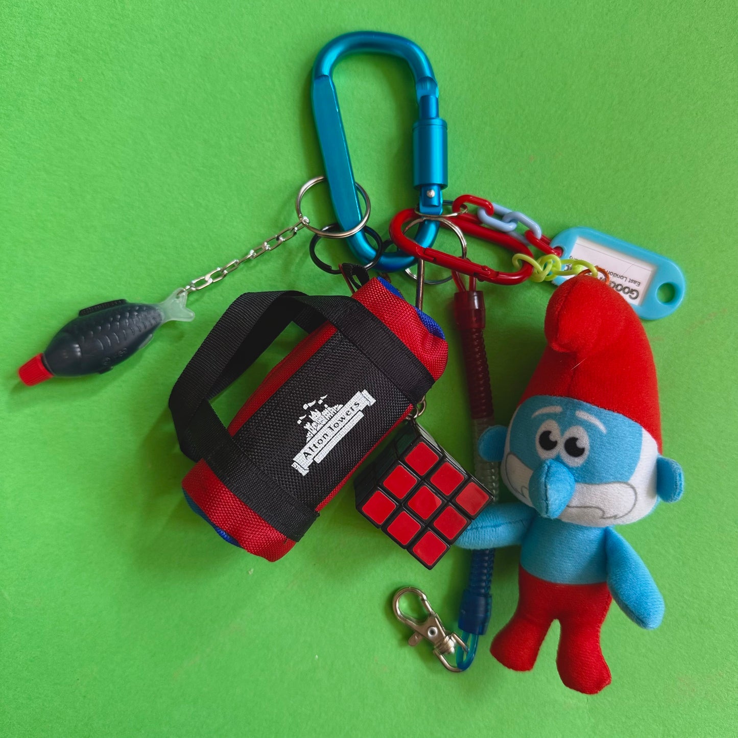 Bag charm and keyring smurf