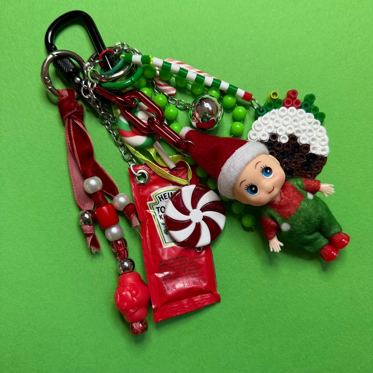 Bag charm and keyring christmas pixie ketchup