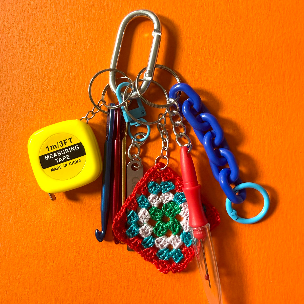 Bag charm and keyring crochet lover