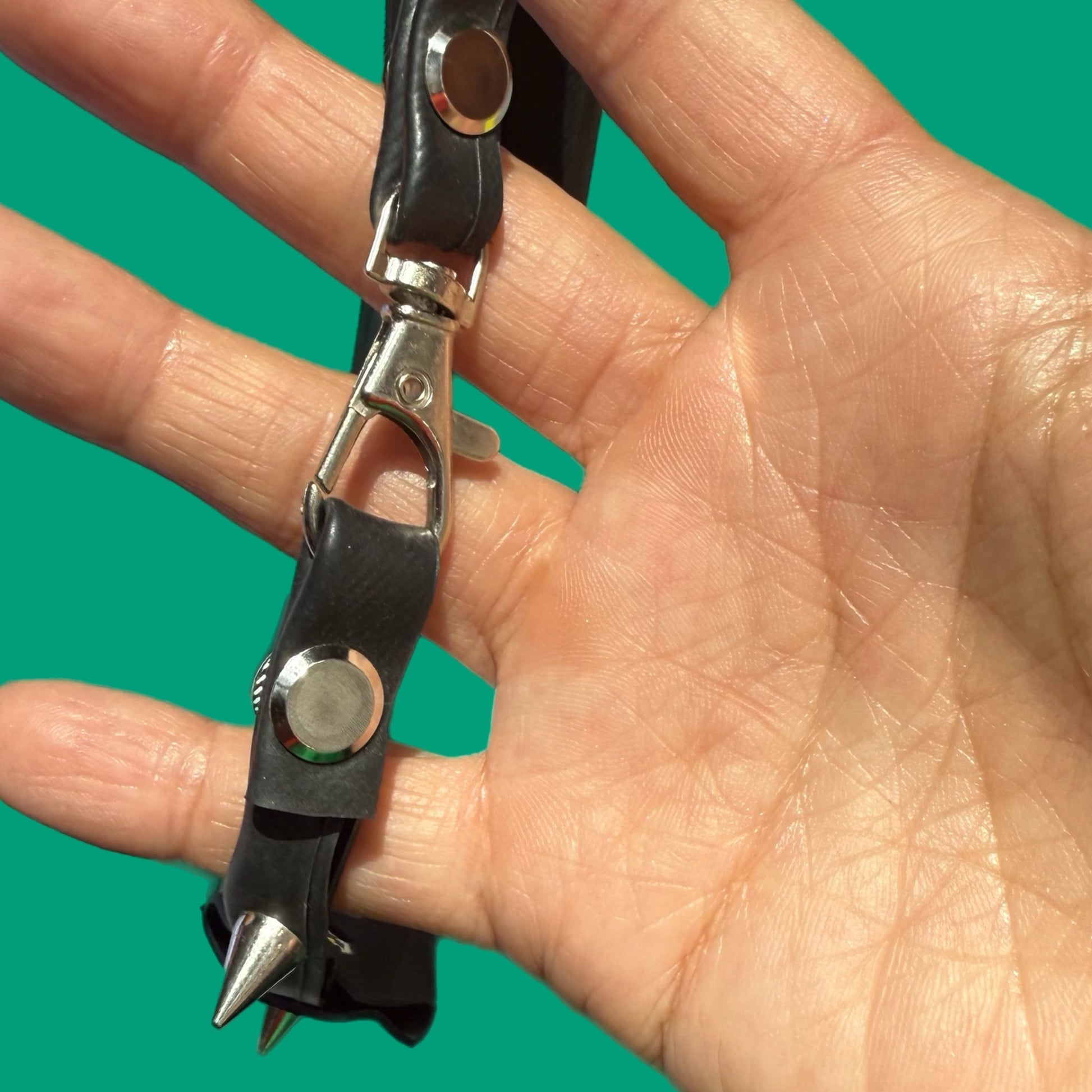 black rubber studded choker