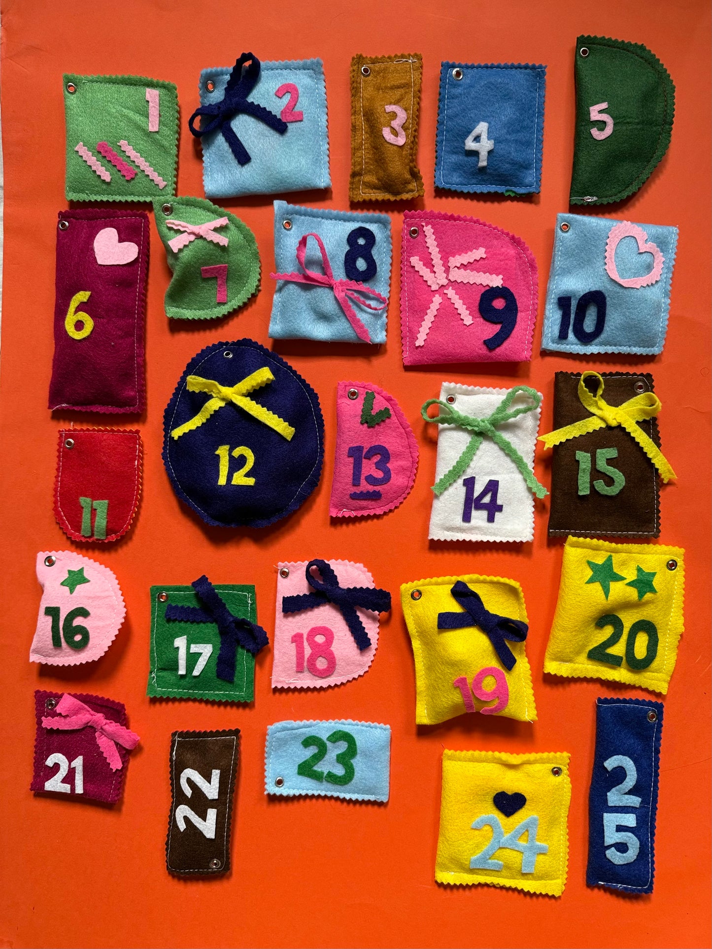 Advent calendar felt wrapped